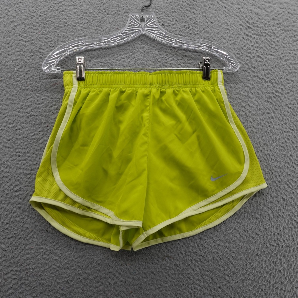 Nike Tempo DriFIT Running Shorts Small Green Womens Brief Lined Athletic NWT